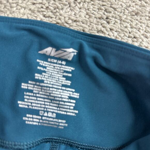 Avia Leggings Womes Small Blue White Pullon Ankle Crop Yoga Ladies 24x24 - Picture 10 of 14